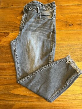 KanCan High Rise Skinny Jean Women's Size 20 Frayed Ankle Black